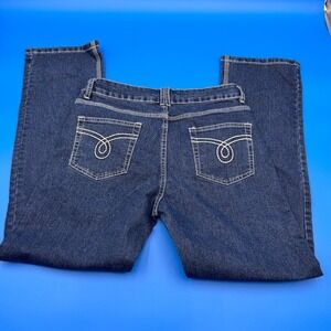 Southern Expressions Womens Straight Leg Jeans Dark Wash Size 10 AVG